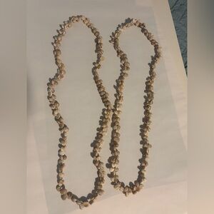 Vintage Shell Necklace boho handmade lot of 2 Excellent